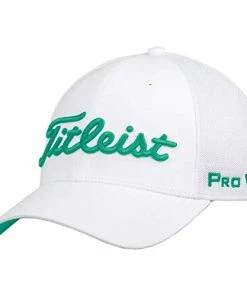 Hireko Titleist Tour Sport Mesh Fitted Cap - White/Spearmint