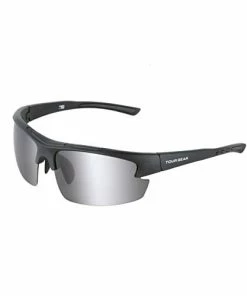 Hireko Tour Gear Men's Semi-Rimless Sunglasses - Matte Black