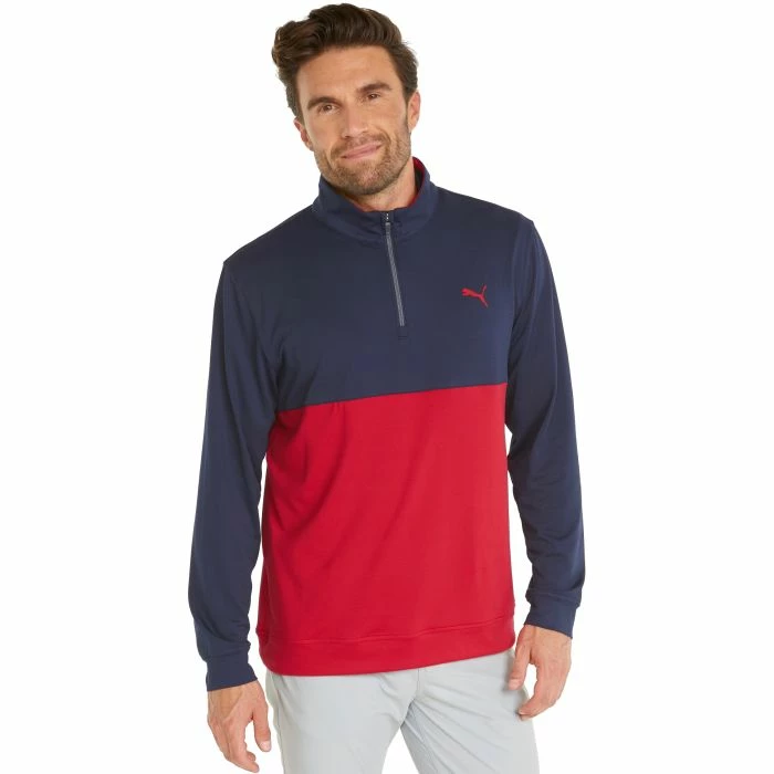 Cobra Golf Puma Men's Gamer ColorBlock 1/4 Zip Golf Jacket - Image 3