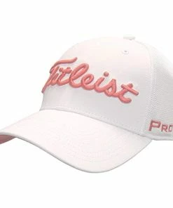 CaddiesShack Titleist Tour Sport Mesh Fitted Cap - White/Island Red