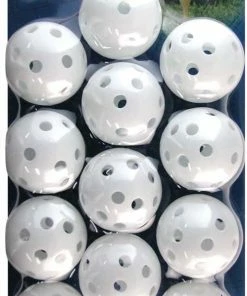 Hireko Intech Golf Practice Balls With Holes (12 Pack)