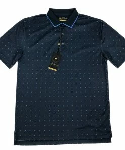 Callaway Jack Nicklaus Black Label By Perry Ellis All Over Mini Geo Polo Shirts