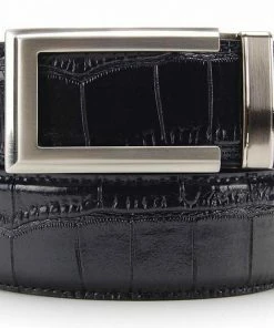 NexBelt Artemis Brushed Nickel Buckle PreciseFit W/ Alligator Dress Belt