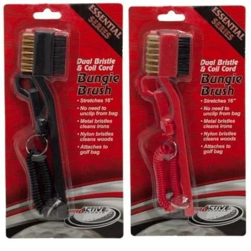 Proactive Club Brush Dual Bristle & Coil Cord Bungie Brush