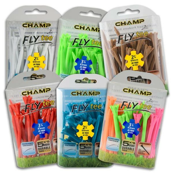 CaddiesShack Champ Fly Tees 2.75" Plastic Golf Tees