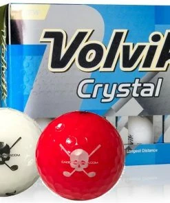 CaddiesShack Custom Jolly Rogers Skull & Crossbones Volvik Crystal Golf Balls