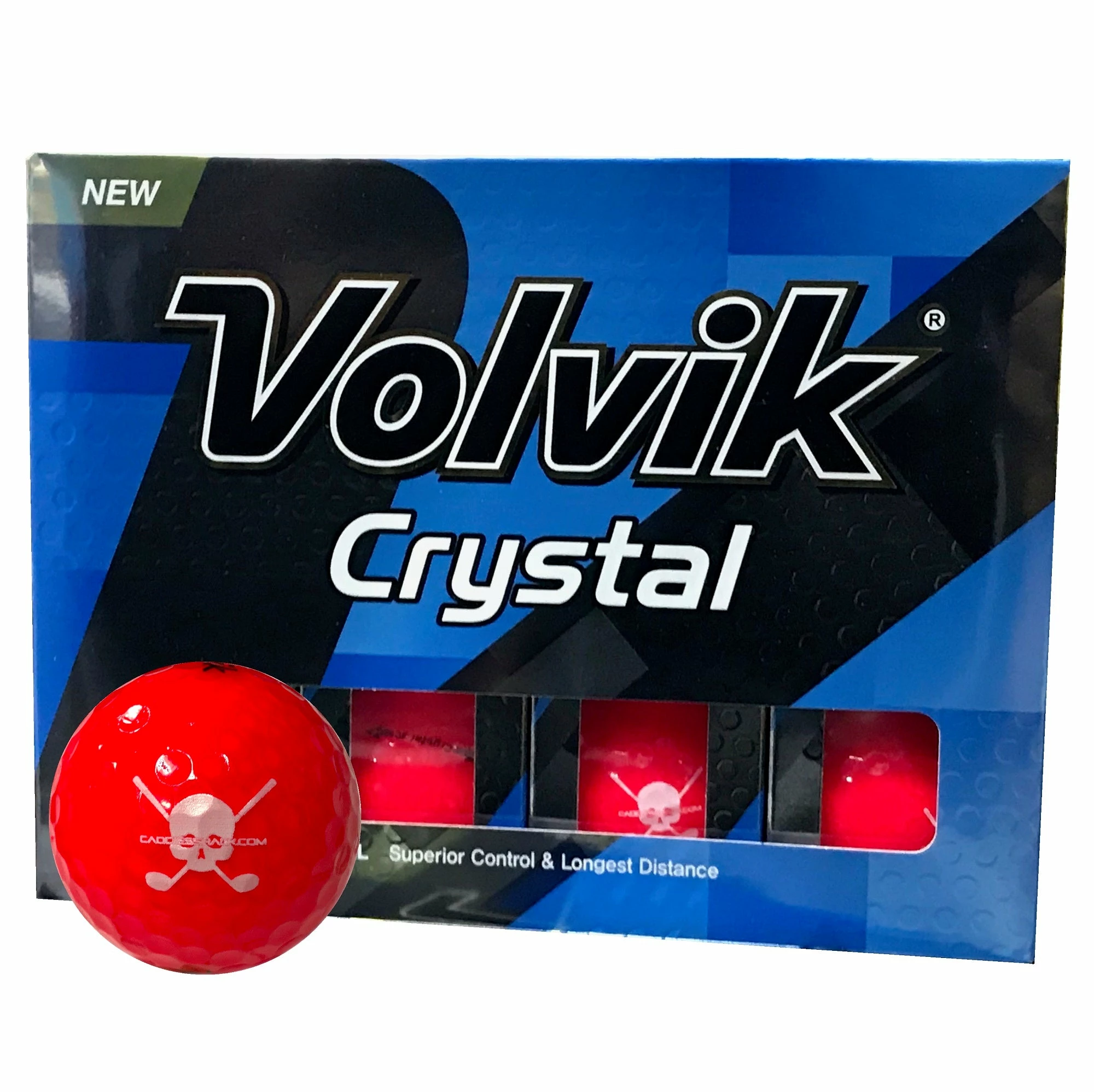 CaddiesShack Custom Jolly Rogers Skull & Crossbones Volvik Crystal Golf Balls - Image 2