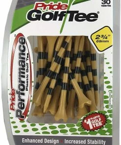 J And M Pride Sports Plastic Evolution Natural Striped Golf Tees