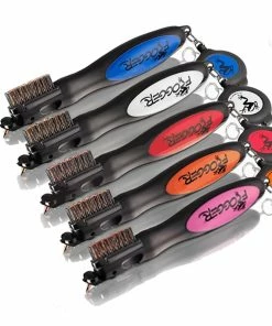 CaddiesShack Frogger Golf BrushPro Retractable Golf Club Brush With Groove Cleaner