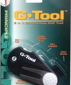 Proactive G-Tool 5-In-One Club Brush, Divot Tool, Score Counter, Ball Marker Holder, And Groove Cleaner