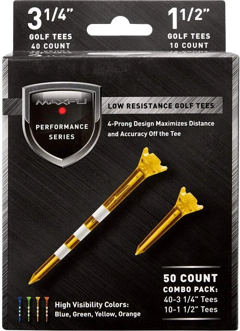 Golf Works Maxfli Performance Series Low Resistance Translucent Golf Tees - 50 Pack - Image 2
