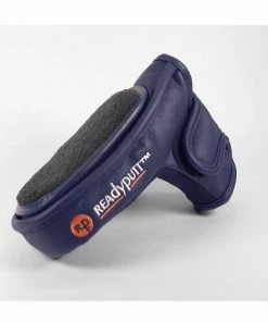 ReadyPutt Blade Mid-Mallet Putter Head Cover With Ball Cleaner - Navy Blue