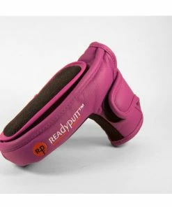 ReadyPutt Blade Mid-Mallet Putter Head Cover With Ball Cleaner - Purple