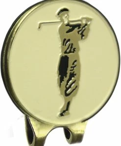 ProActive Sports Antique Brass Visor Clip With Magnetic Golfer Coin Ball Marker