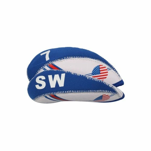 HNM Golf Volf Golf USA Flag Neoprene Iron Head Covers Set - Image 5