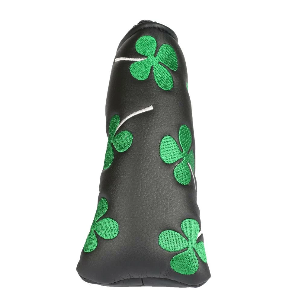 HNM Golf Volf Golf Black Synthetic Leather Shamrock Putter Cover - Image 3