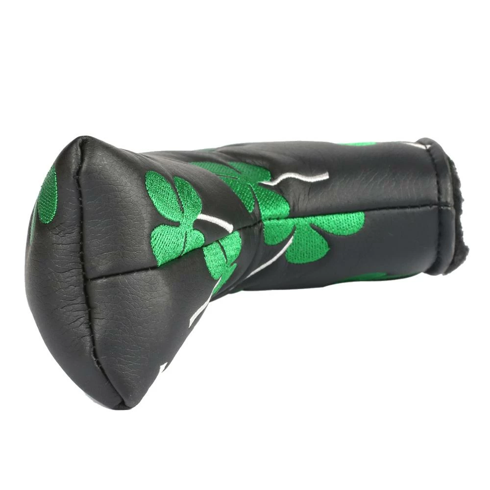 HNM Golf Volf Golf Black Synthetic Leather Shamrock Putter Cover - Image 5