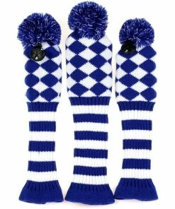 HNM Golf Volf Golf Knit Blue White Diamond Headcover Set