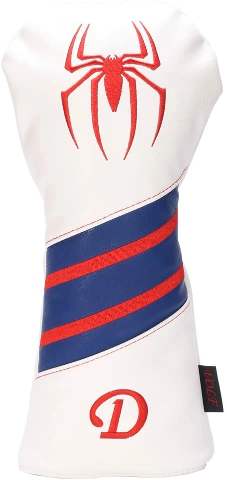 HNM Golf Volf Golf Red White Blue Leather Spider Headcovers - Image 2