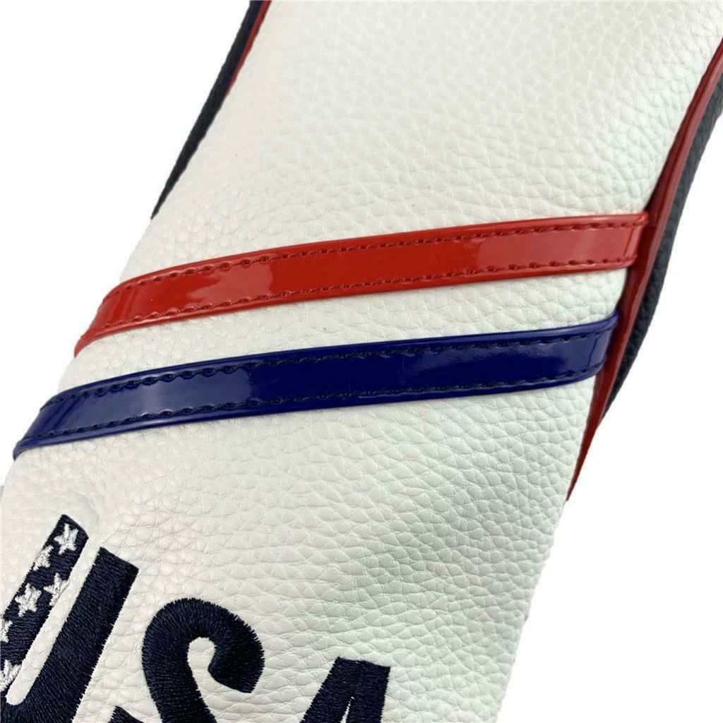 HNM Golf Volf Golf Red White Blue Leather USA Headcovers - Image 8