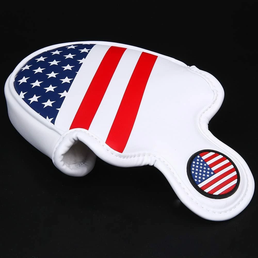 HNM Golf Volf Golf Red White Blue Synthetic Leather USA Mallet Putter Cover - Image 4