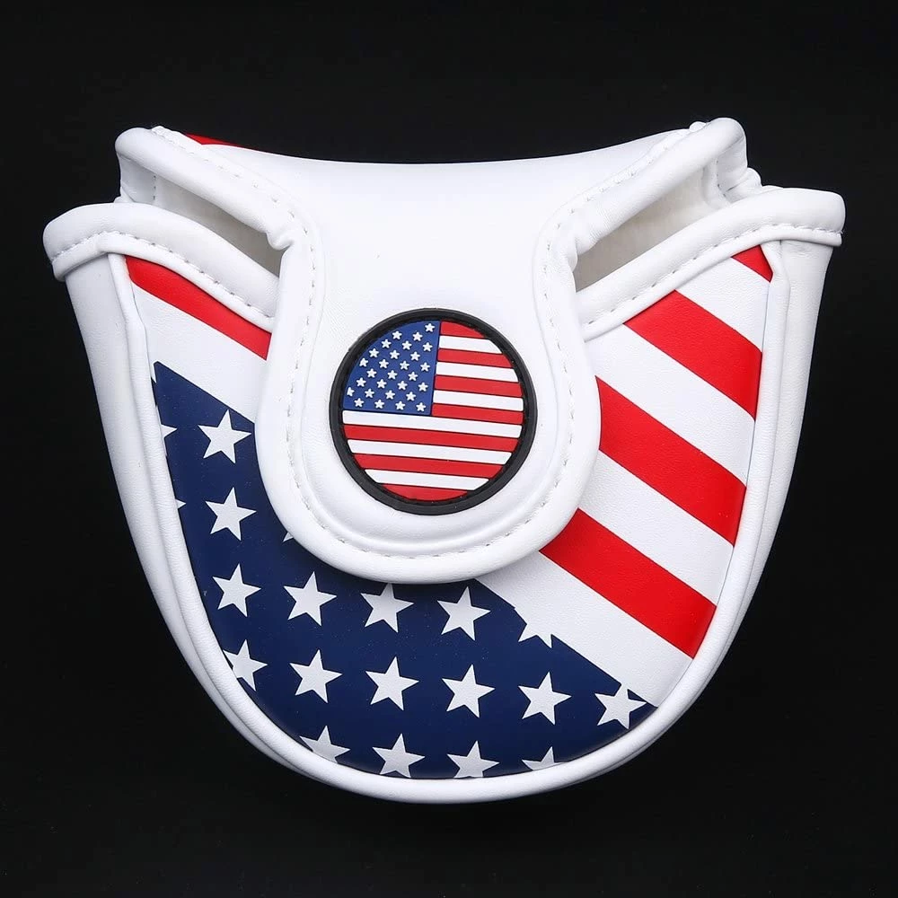 HNM Golf Volf Golf Red White Blue Synthetic Leather USA Mallet Putter Cover - Image 6