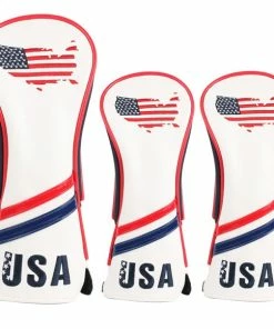 HNM Golf Volf Golf Red White Blue Leather USA Headcovers