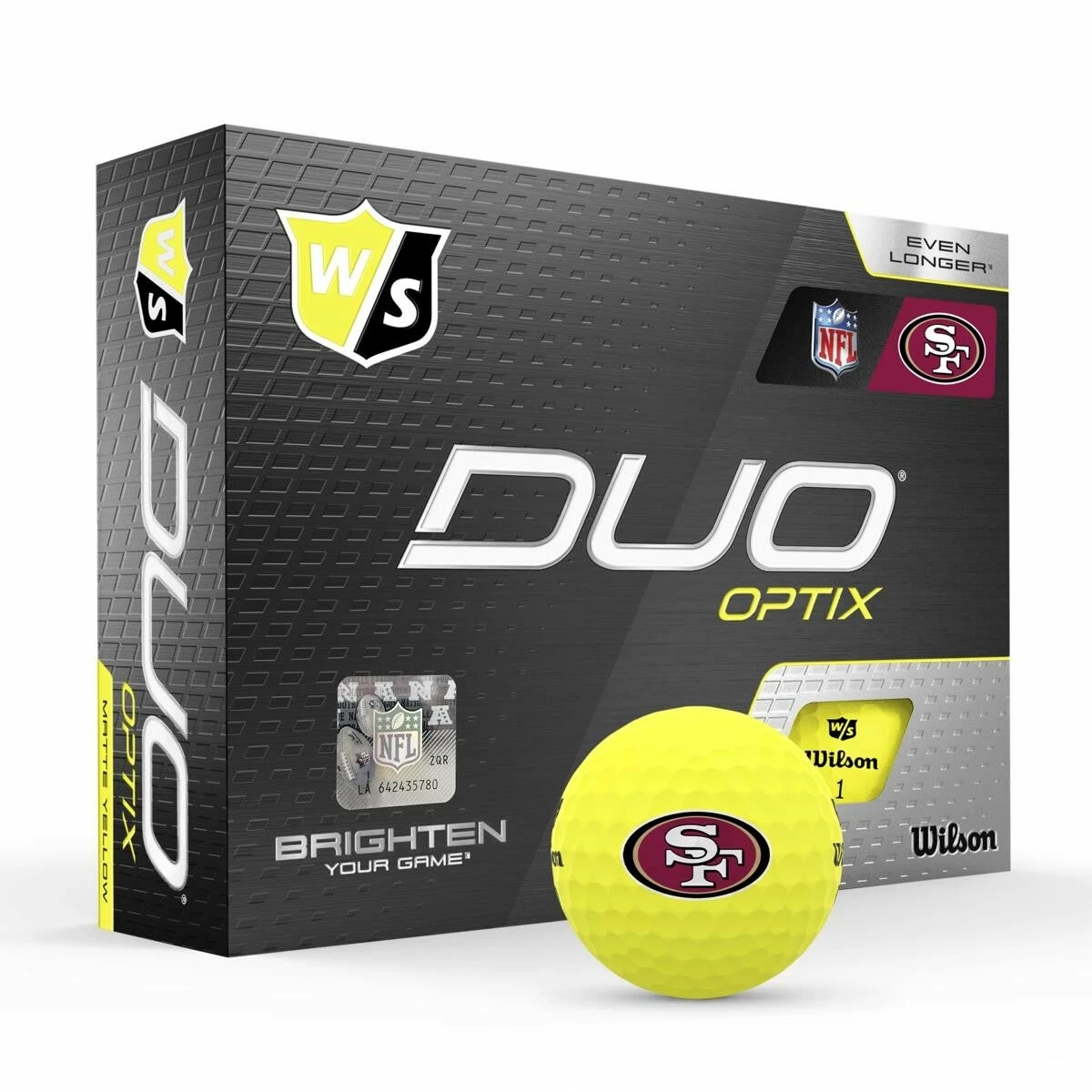Wilson Staff Duo Optix NFL Team Licensed Golf Balls - Matte Yellow - Image 13
